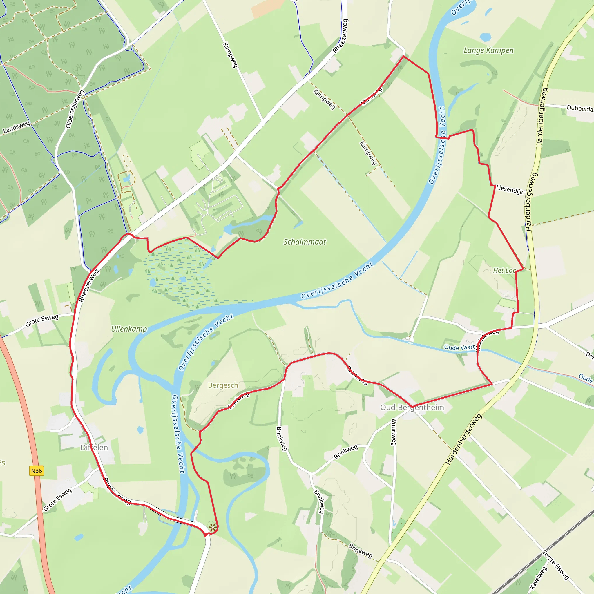 Het loo, Rheezer Mars and Diffelen Loop mobile static map