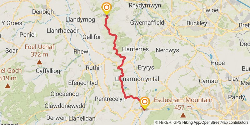 Offa's Dyke Path stage 13 Map