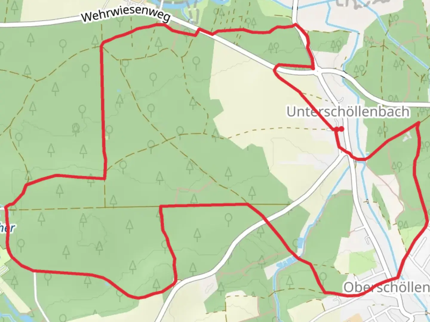 An image depicting the trail Blaustrich and Rund um Brand and its surrounding area.