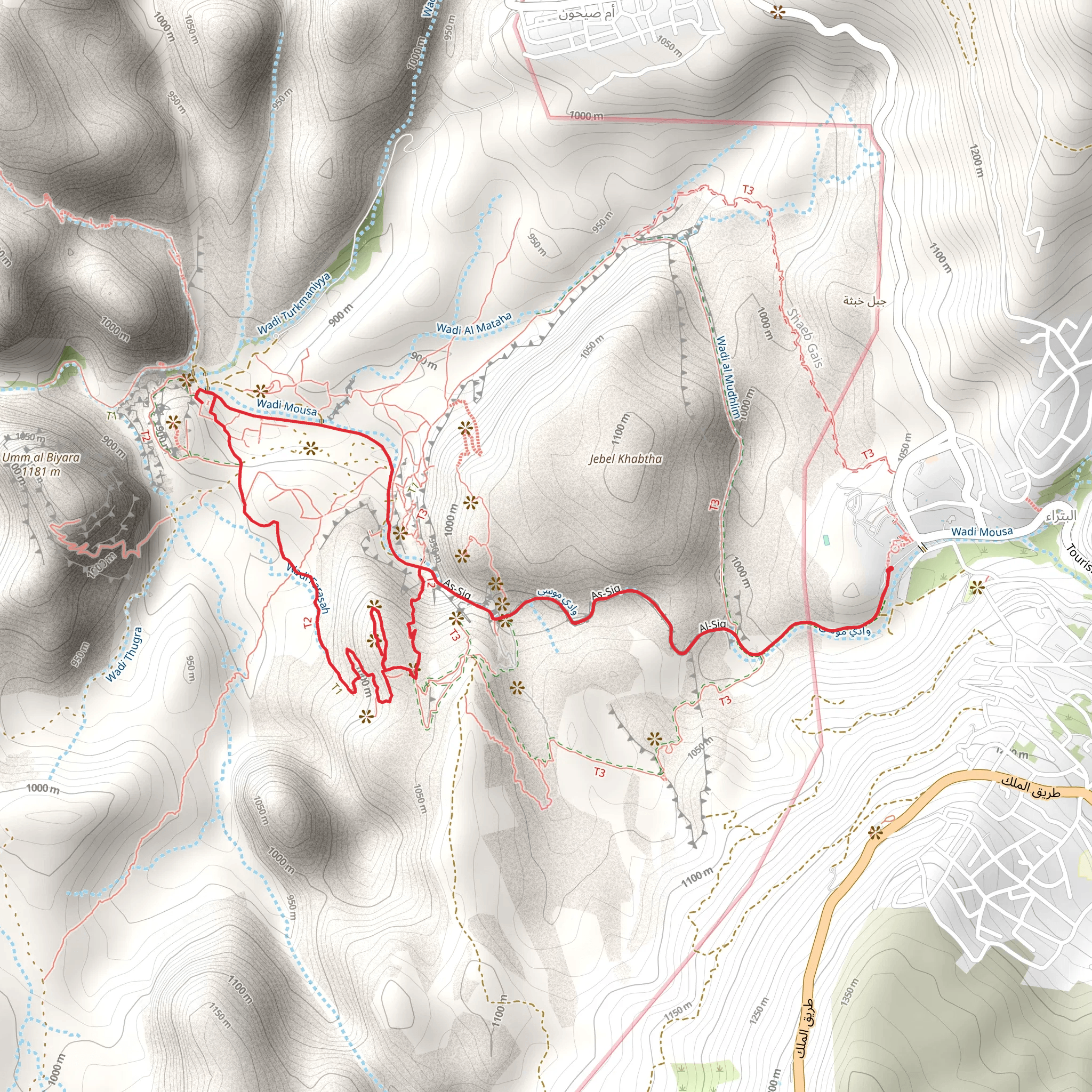 Petra UNESCO Loop mobile static map