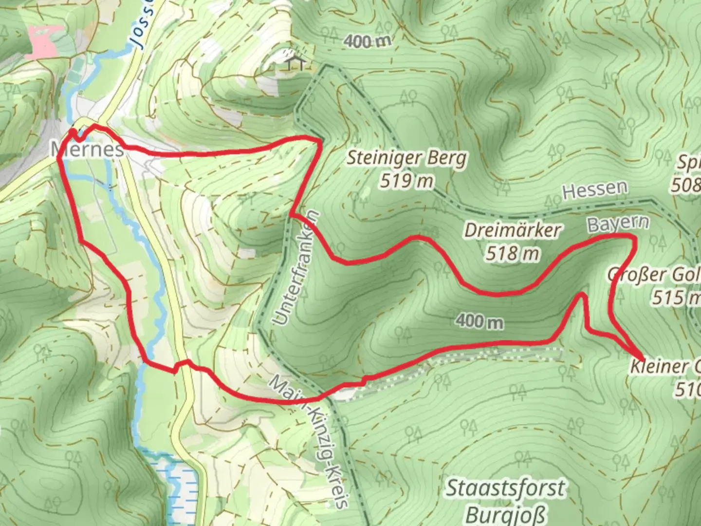 An image depicting the trail Mernes Wanderweg Schmetterling and its surrounding area.
