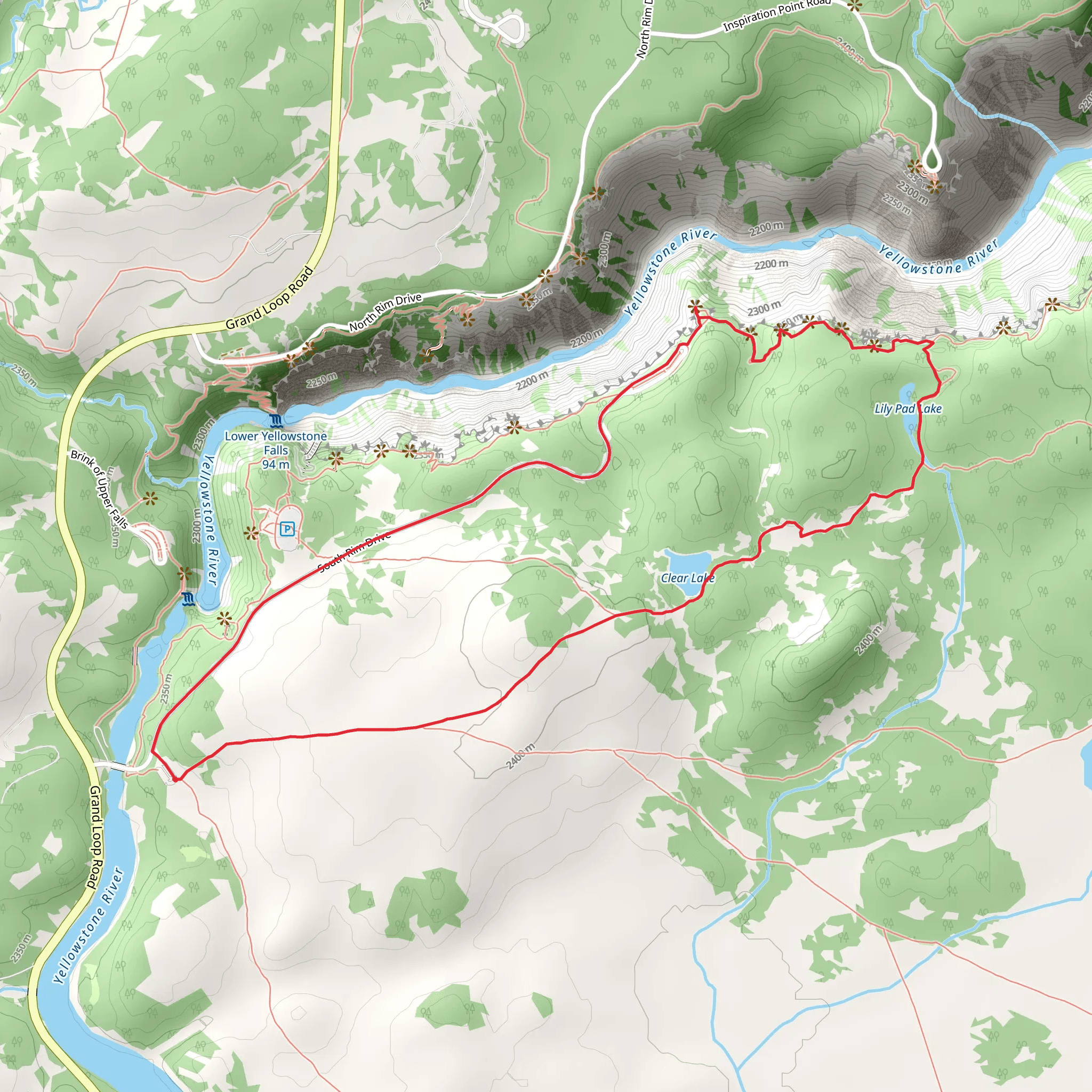 Wapiti Lake Trail and Ribbon Lake Trail mobile static map