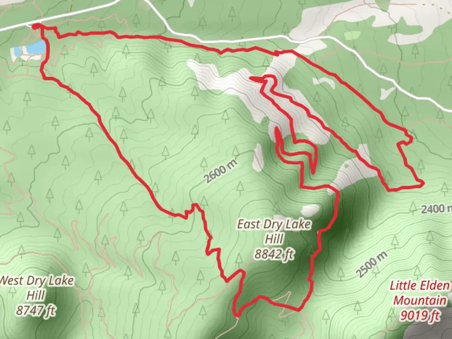 An image depicting the trail Arizona Trail, Sunset Trail and Little Bear Trail Loop and its surrounding area.