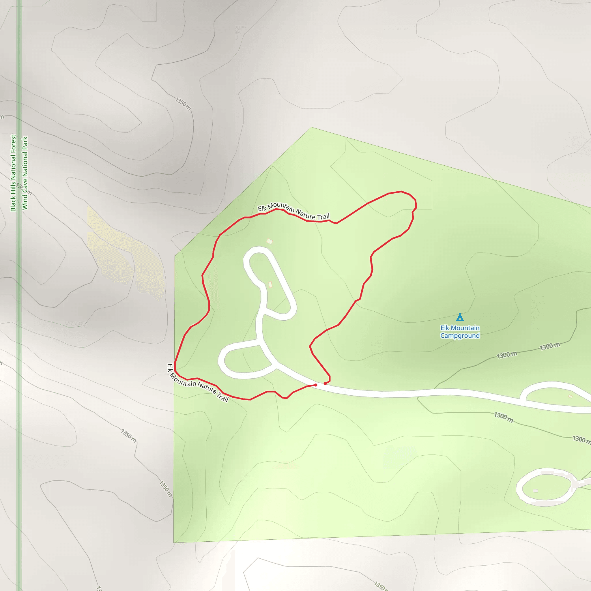 Elk Mountain Nature Loop Trail mobile static map