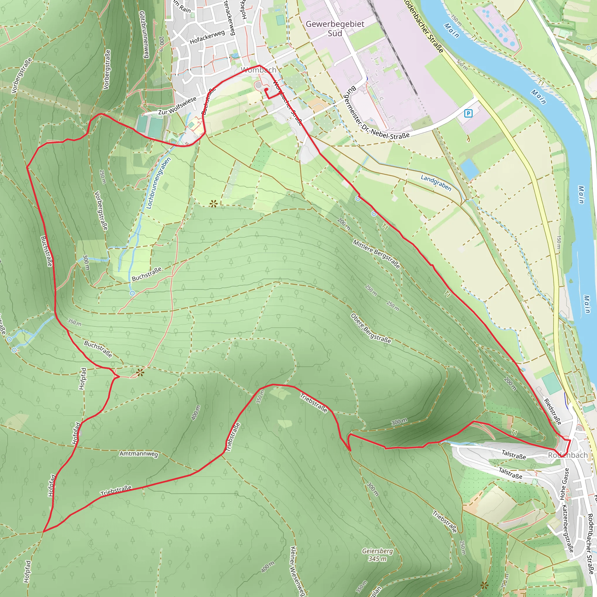 Ortswanderweg Lohr and Kulturweg Lohr mobile static map