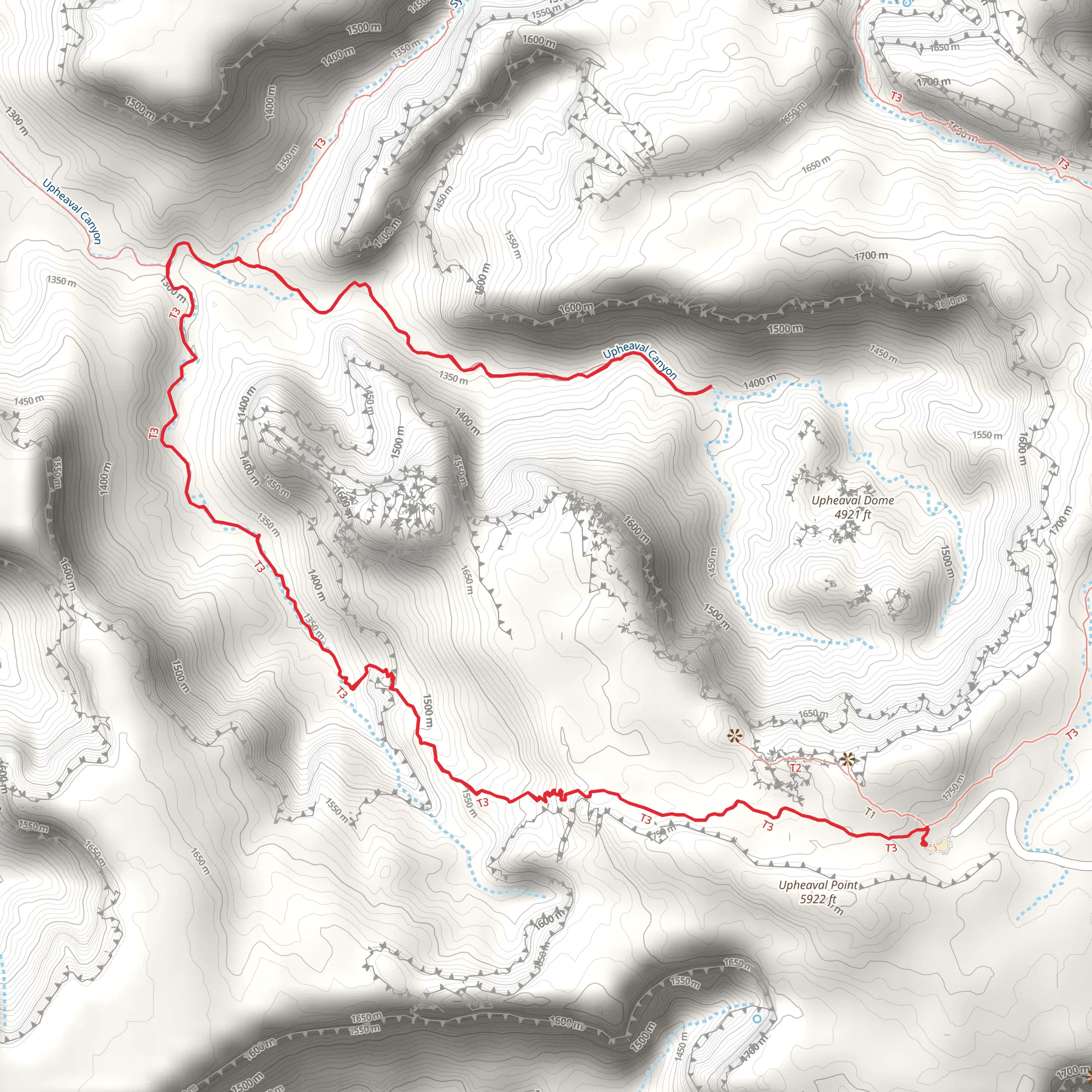 Crater Spur Trail mobile static map