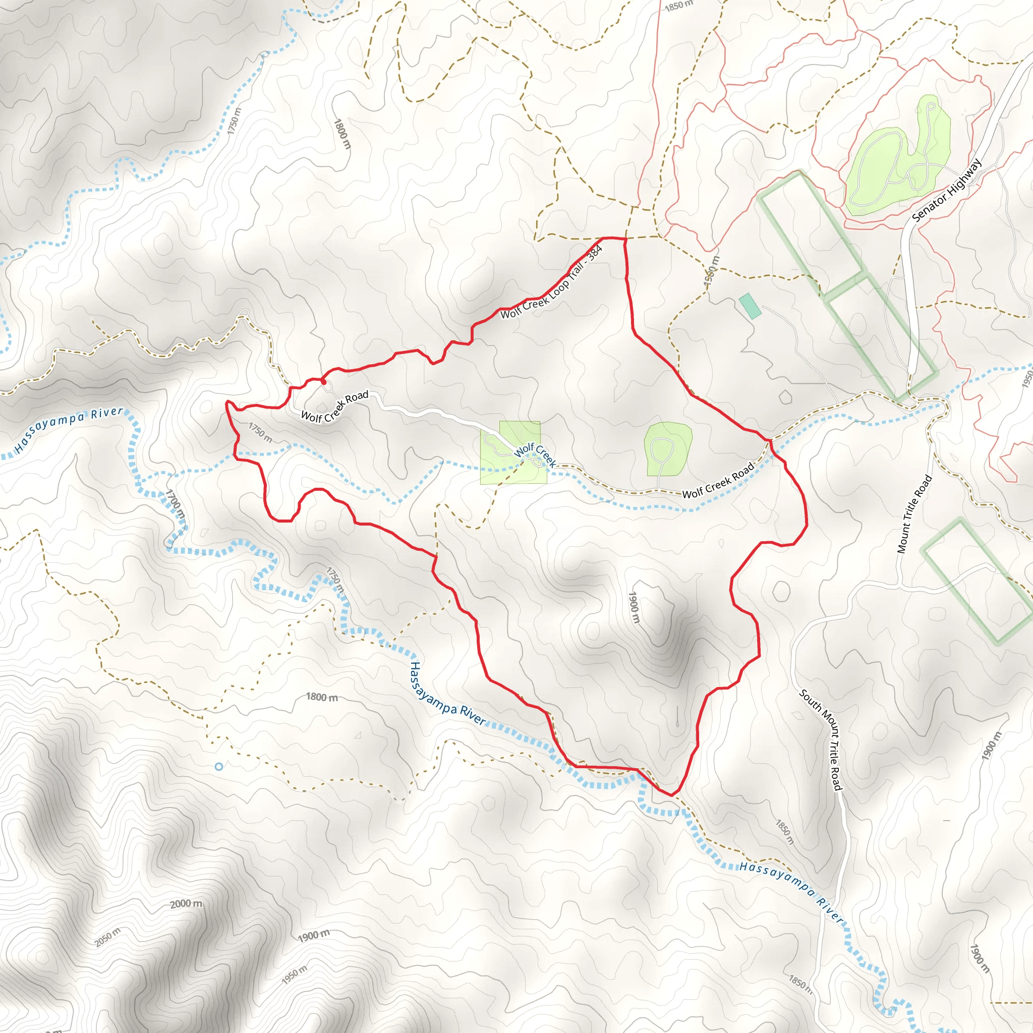 Wolf Creek Loop Trail mobile static map