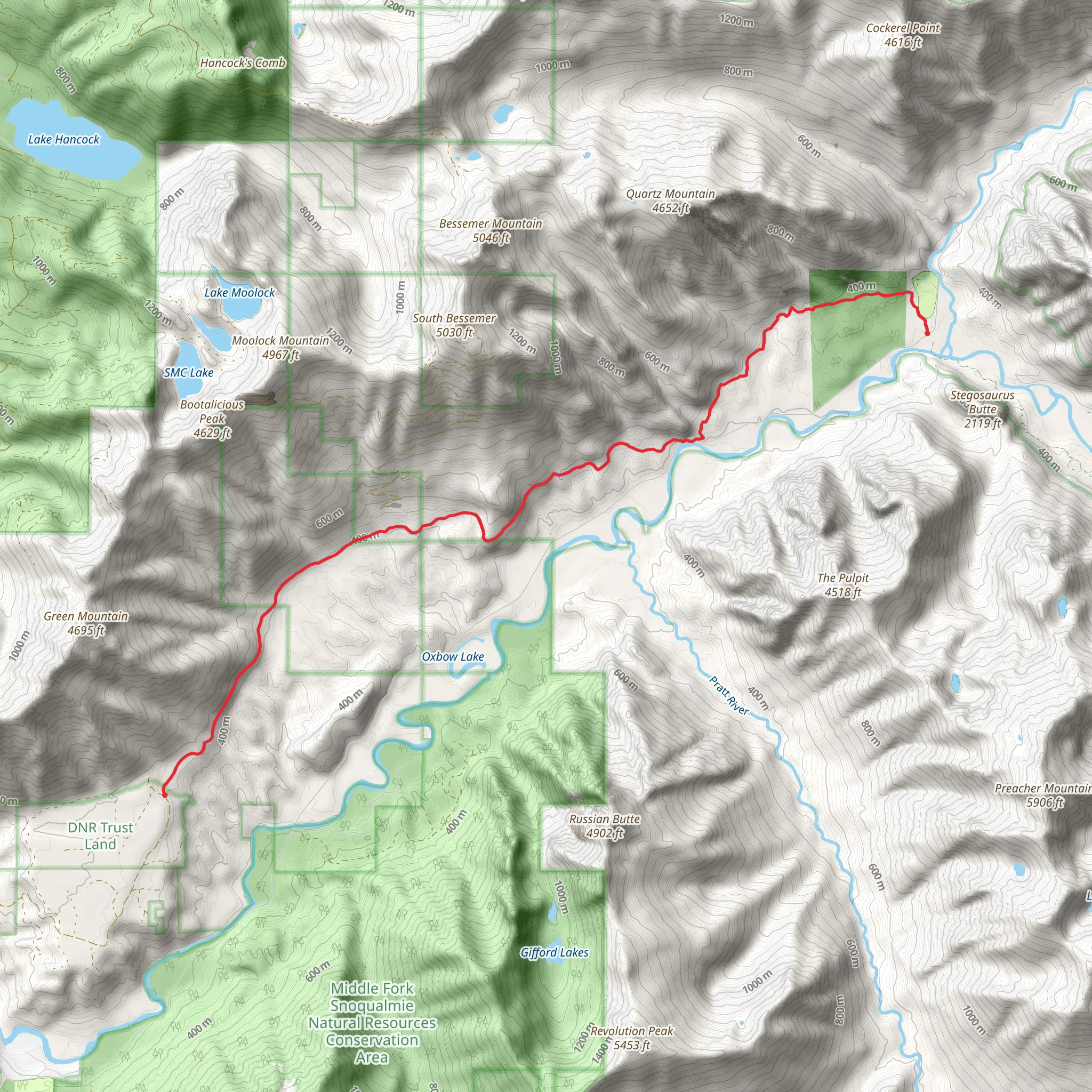 CCC Trail mobile static map