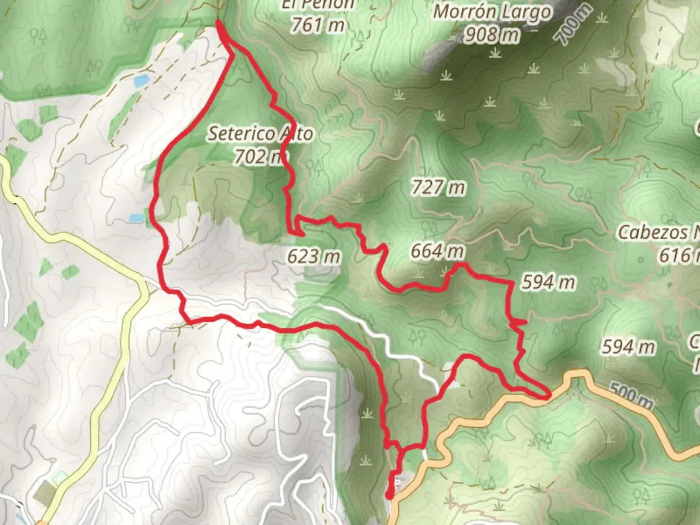 An image depicting the trail Path of the Holy - Sierra Espuña PR MU 64 and its surrounding area.
