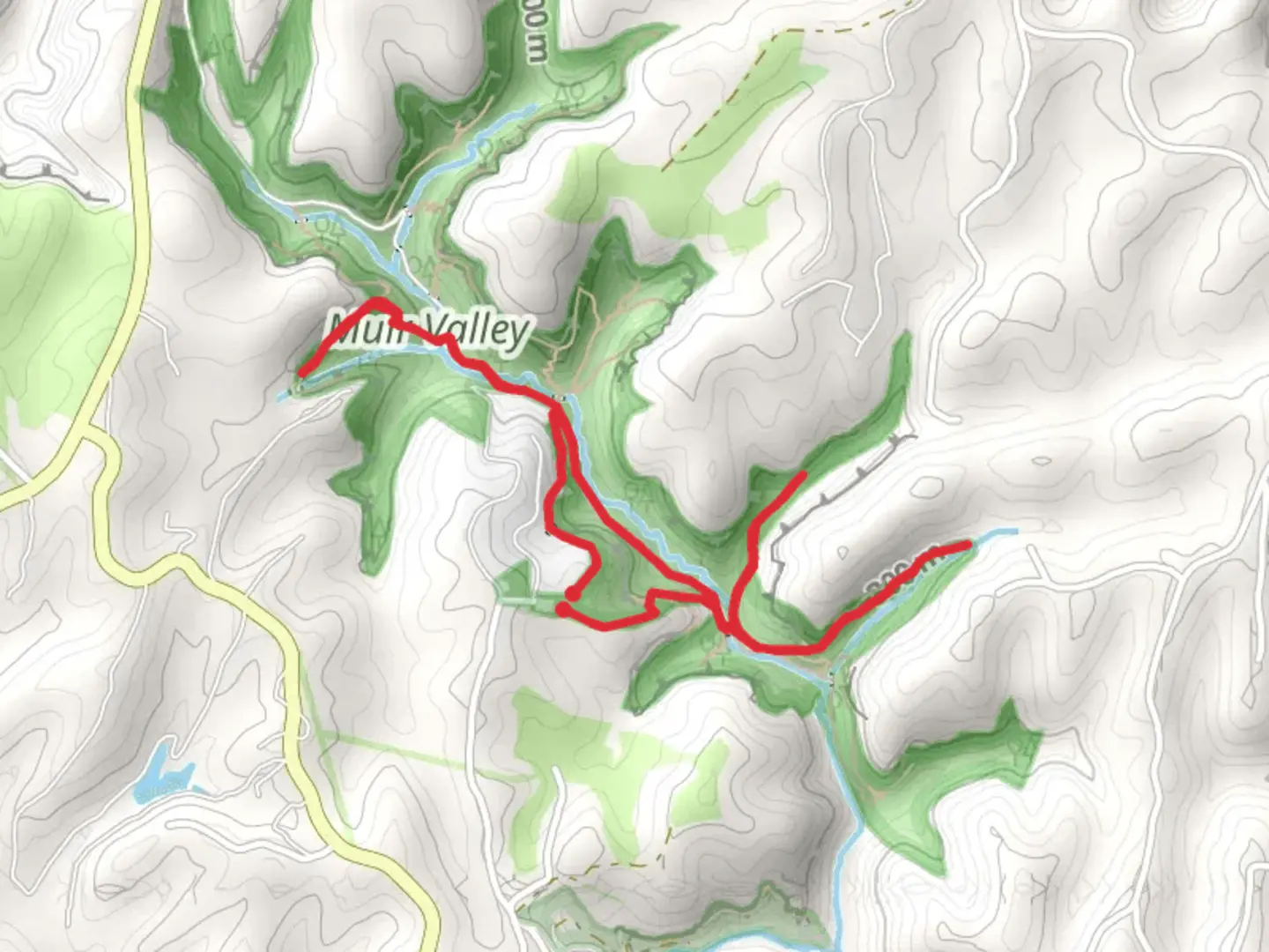 An image depicting the trail Muir Valley and Middle Fork Lower Devil Creek Walk and its surrounding area.