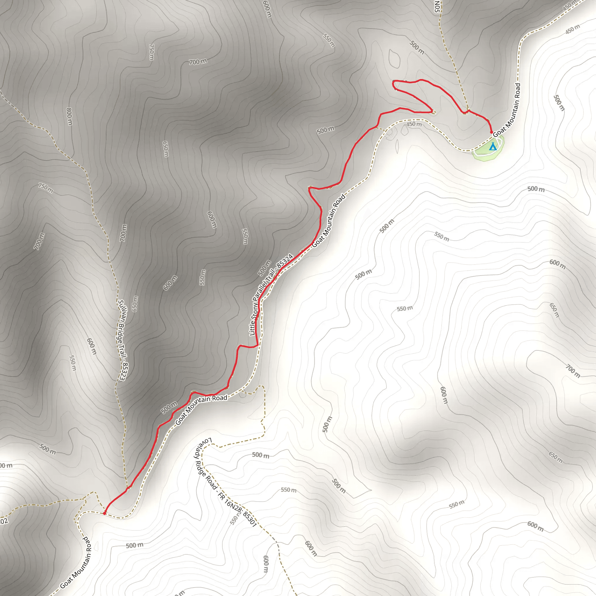 Little Stony Parallel Trail mobile static map