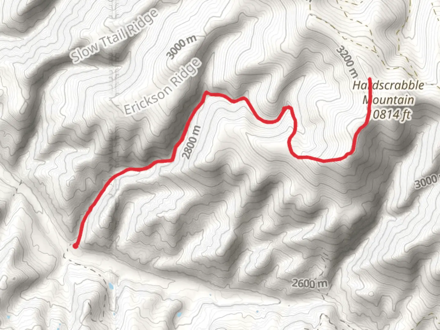 An image depicting the trail Yates Gulch Trail and its surrounding area.