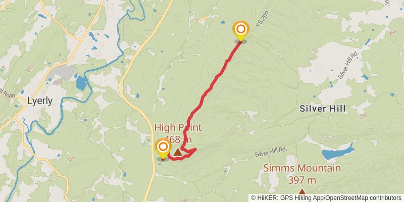 Pinhoti Trail - Georgia stage 3 Map