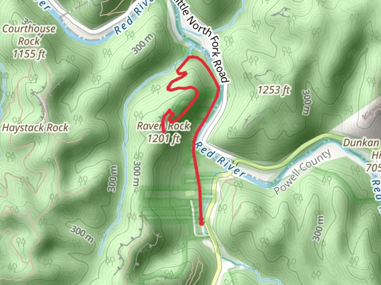 An image depicting the trail Raven Rock Trail Out and Back and its surrounding area.