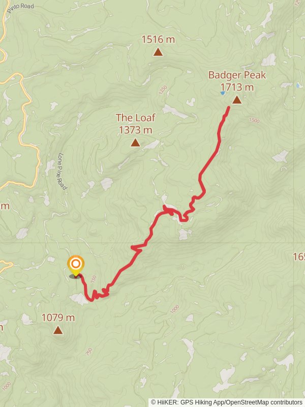 Snyder Pasture Trail via Wright Meadow Trail mobile static map