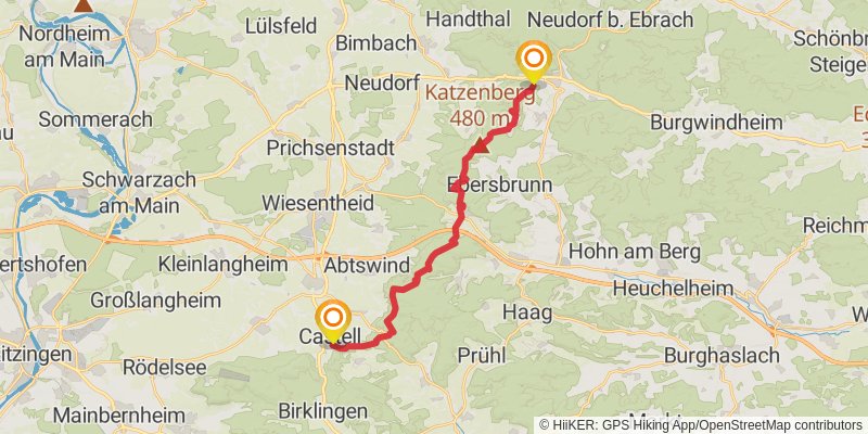 Steigerwald Panoramaweg stage 4 Map