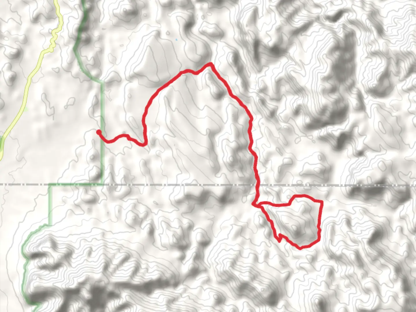 An image depicting the trail Second Water, Bull Pass and Dutchman Loop Trail and its surrounding area.