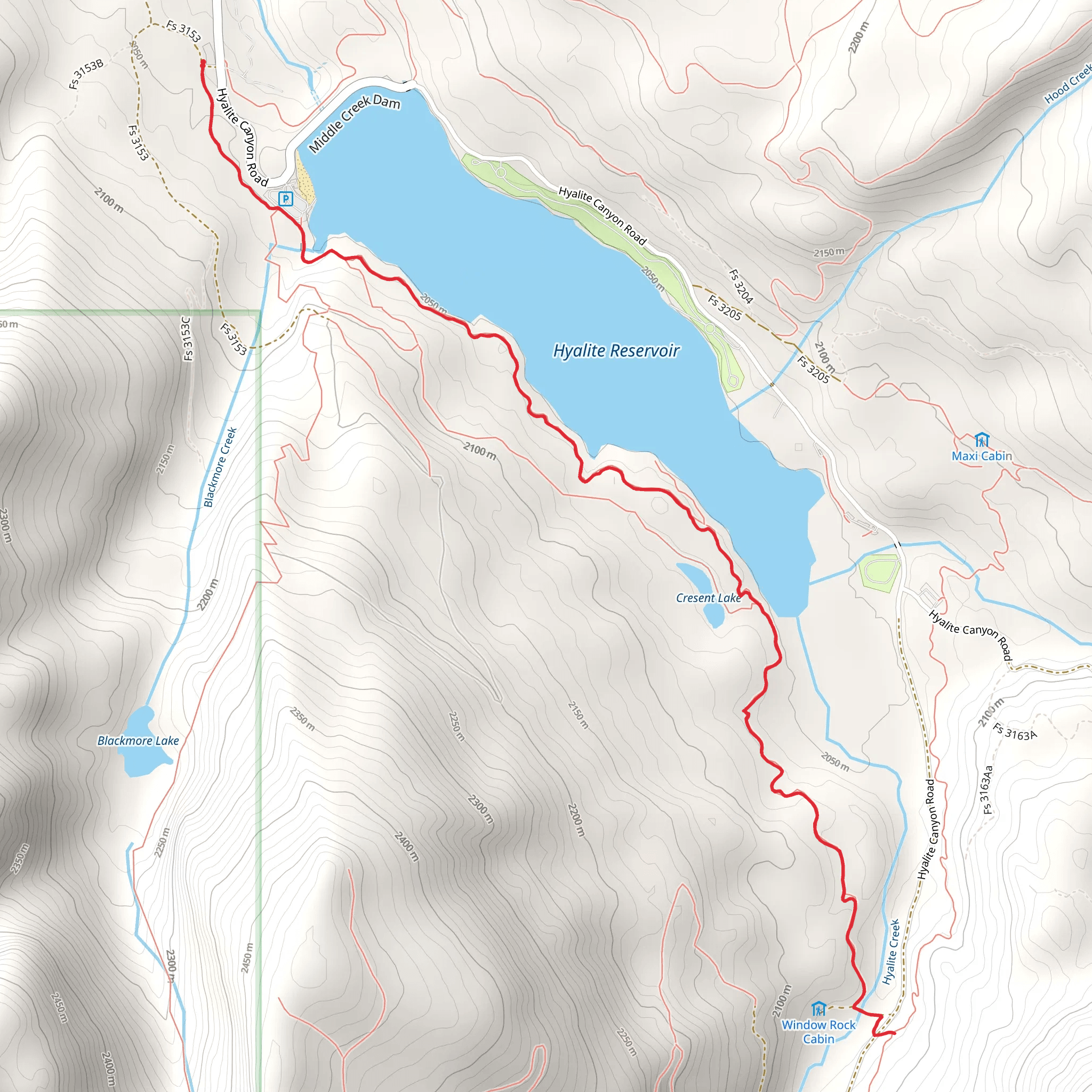 Westshore Trail mobile static map