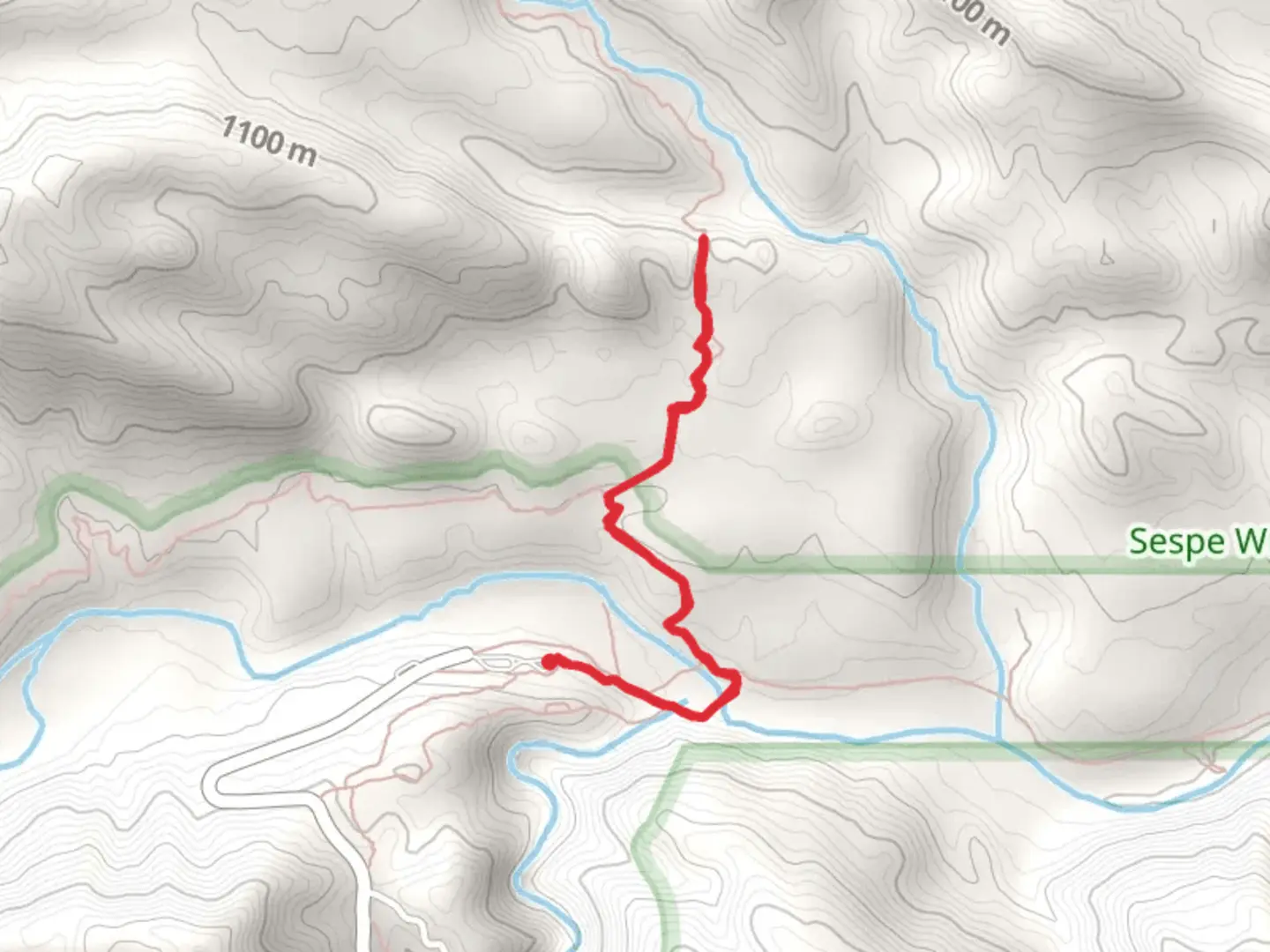 An image depicting the trail Gene Marshall-Piedra Blanca National Recreation Trail and its surrounding area.