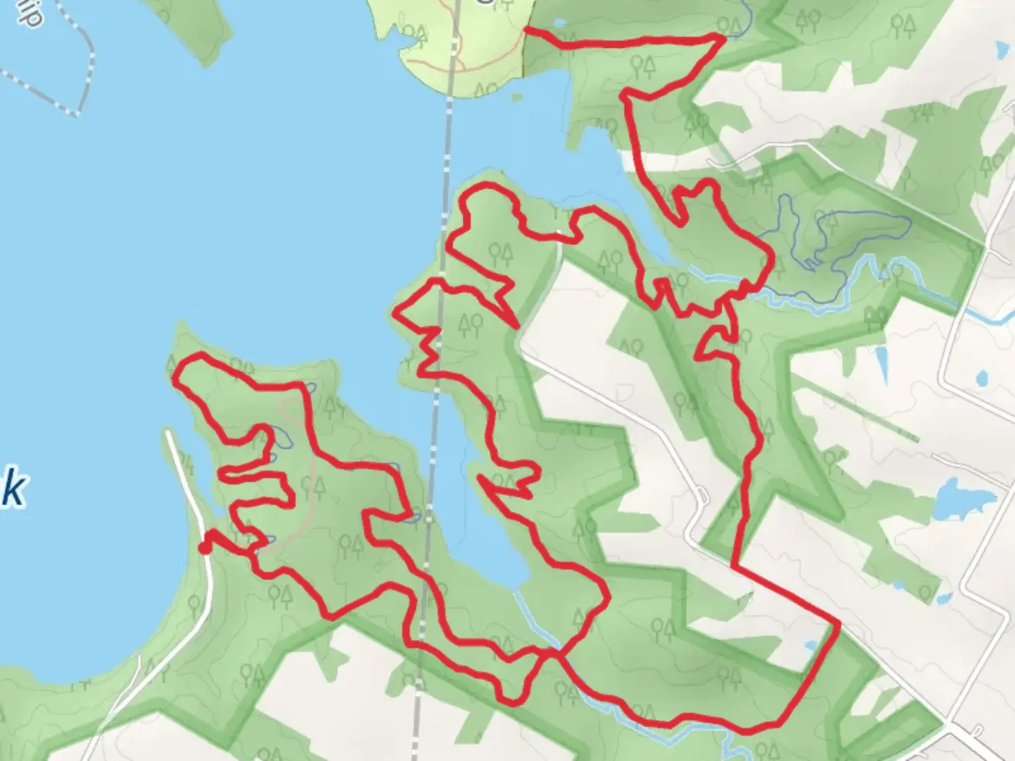 An image depicting the trail Ward and Harveysburg Loop and its surrounding area.