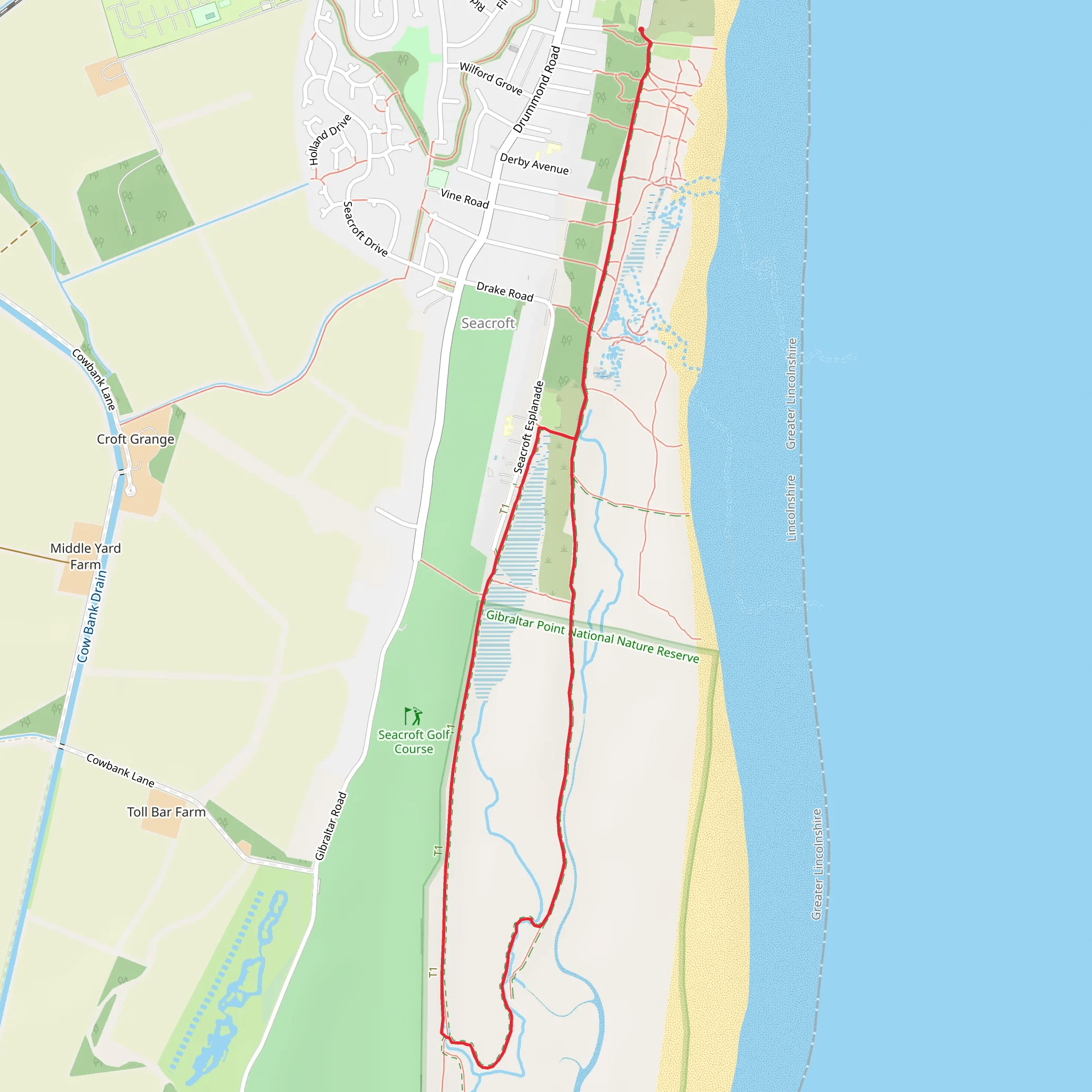 Gibraltar Point National Nature Reserve Walk mobile static map