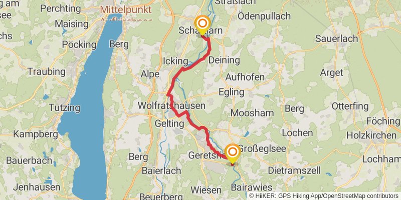 Dream Path - Traumpfad - Munich to Venice stage 2 Map