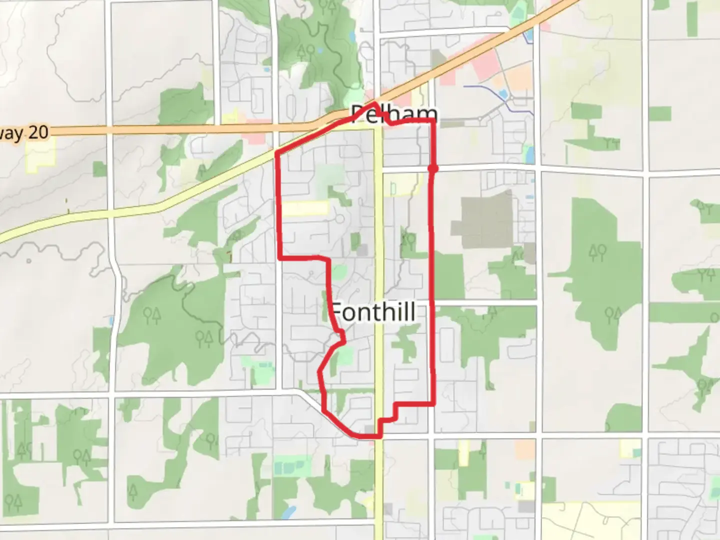 An image depicting the trail Steve Bauer Circle Loop 5 and its surrounding area.
