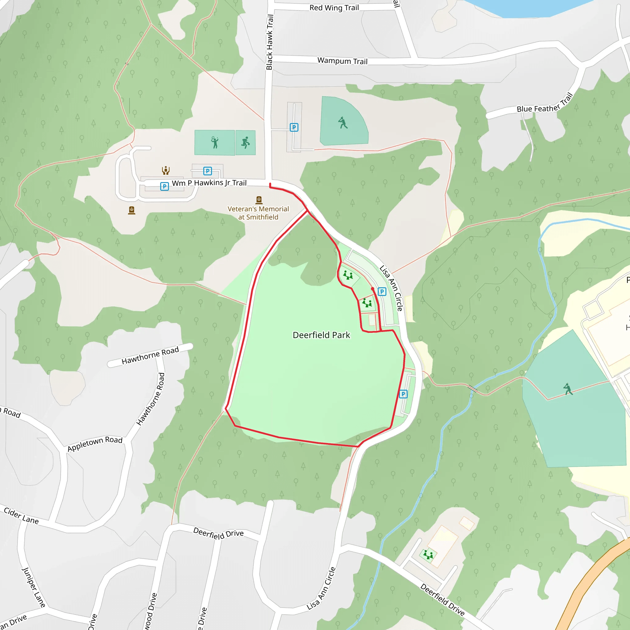 Deerfield Park Loop mobile static map