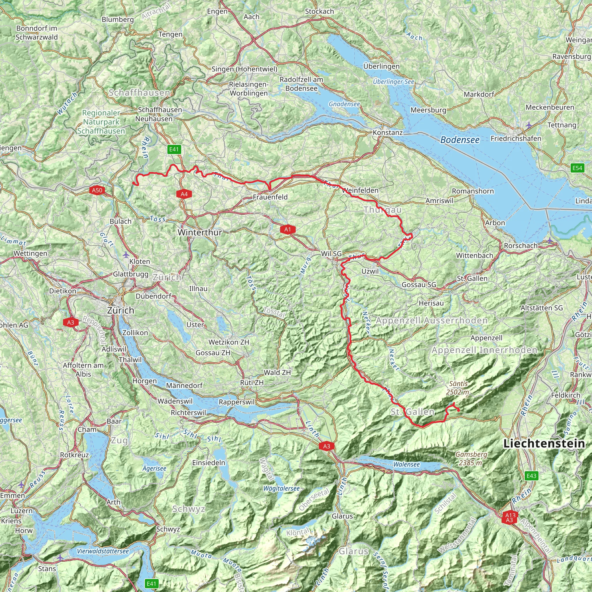 Thurweg mobile static map
