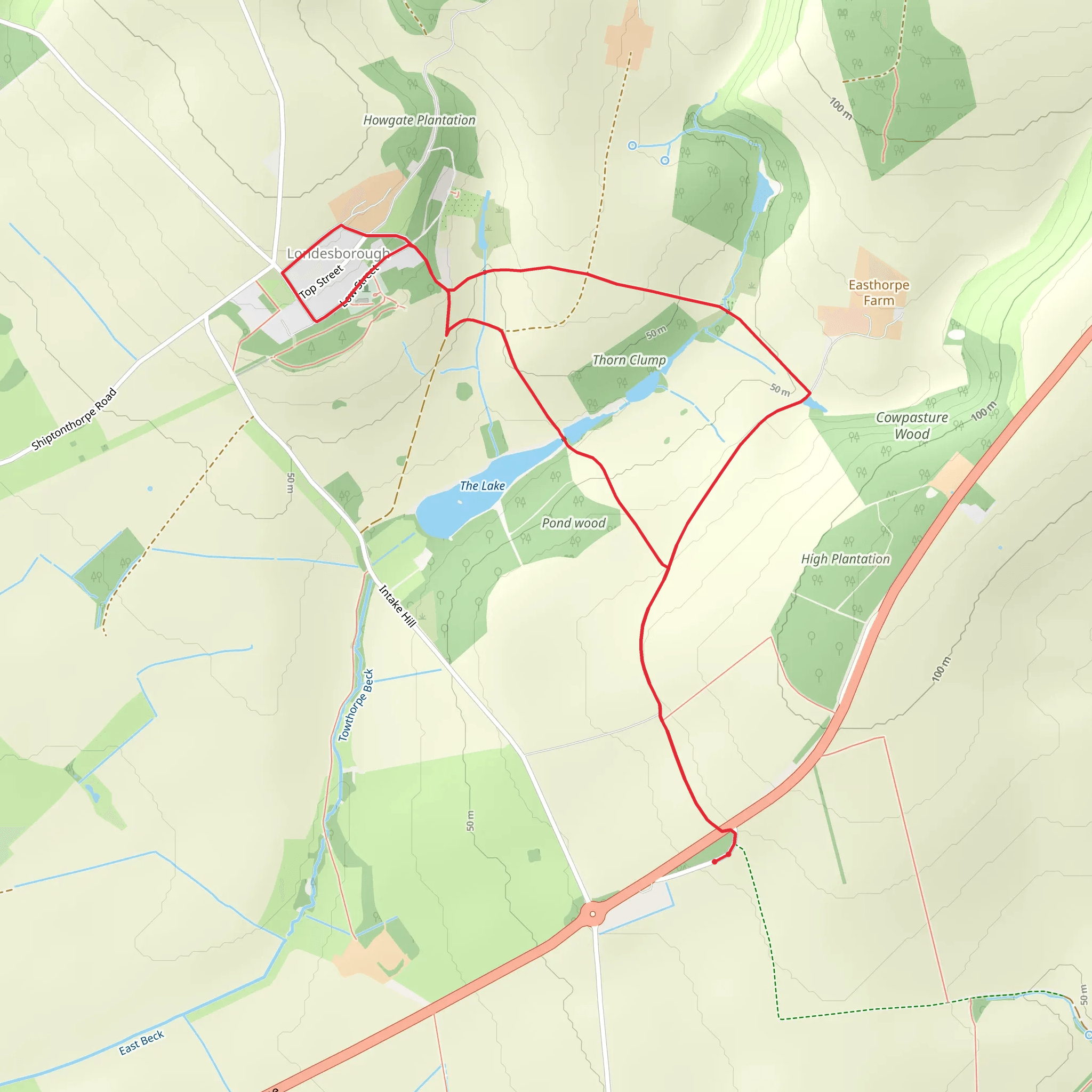 Londesborough Park Loop mobile static map