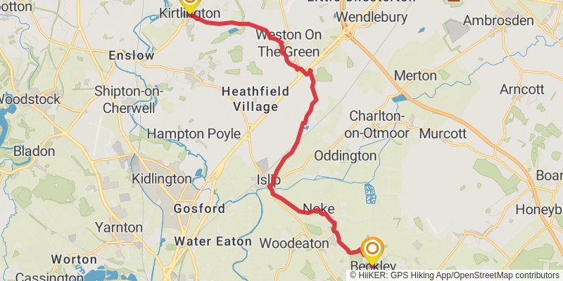 Oxfordshire Way stage 3 Map