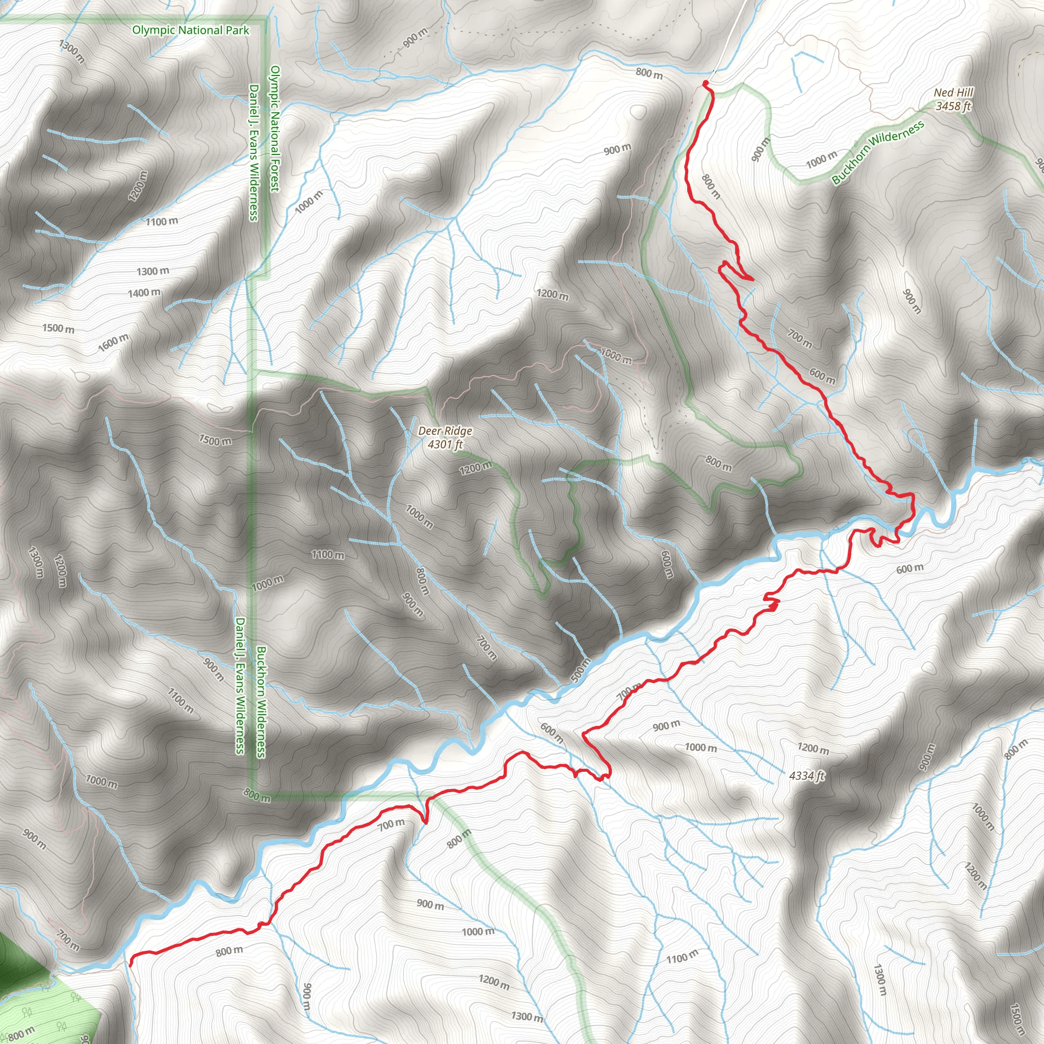 Gray Wolf River and Slab Camp Trail mobile static map