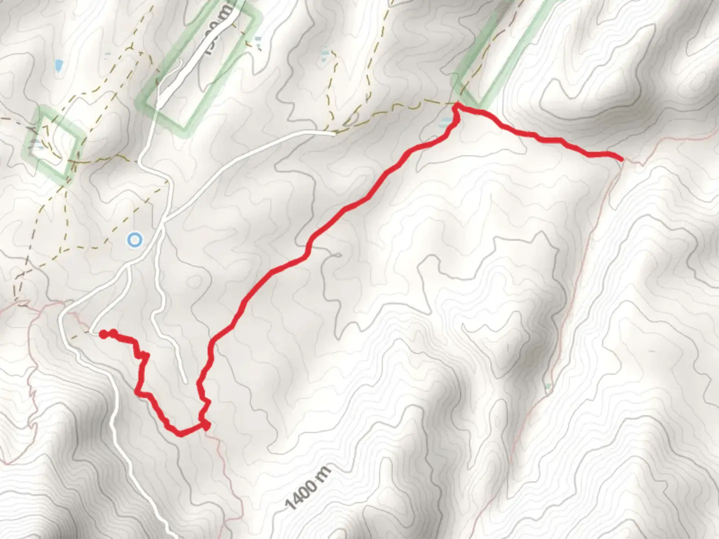 An image depicting the trail Check Dam via Six Shooter Trail and its surrounding area.