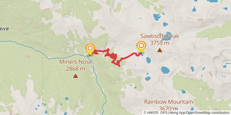 Timber Gap, Big Five-Little Five Lakes and Monarch Lakes Loop Trail stage 4 Map