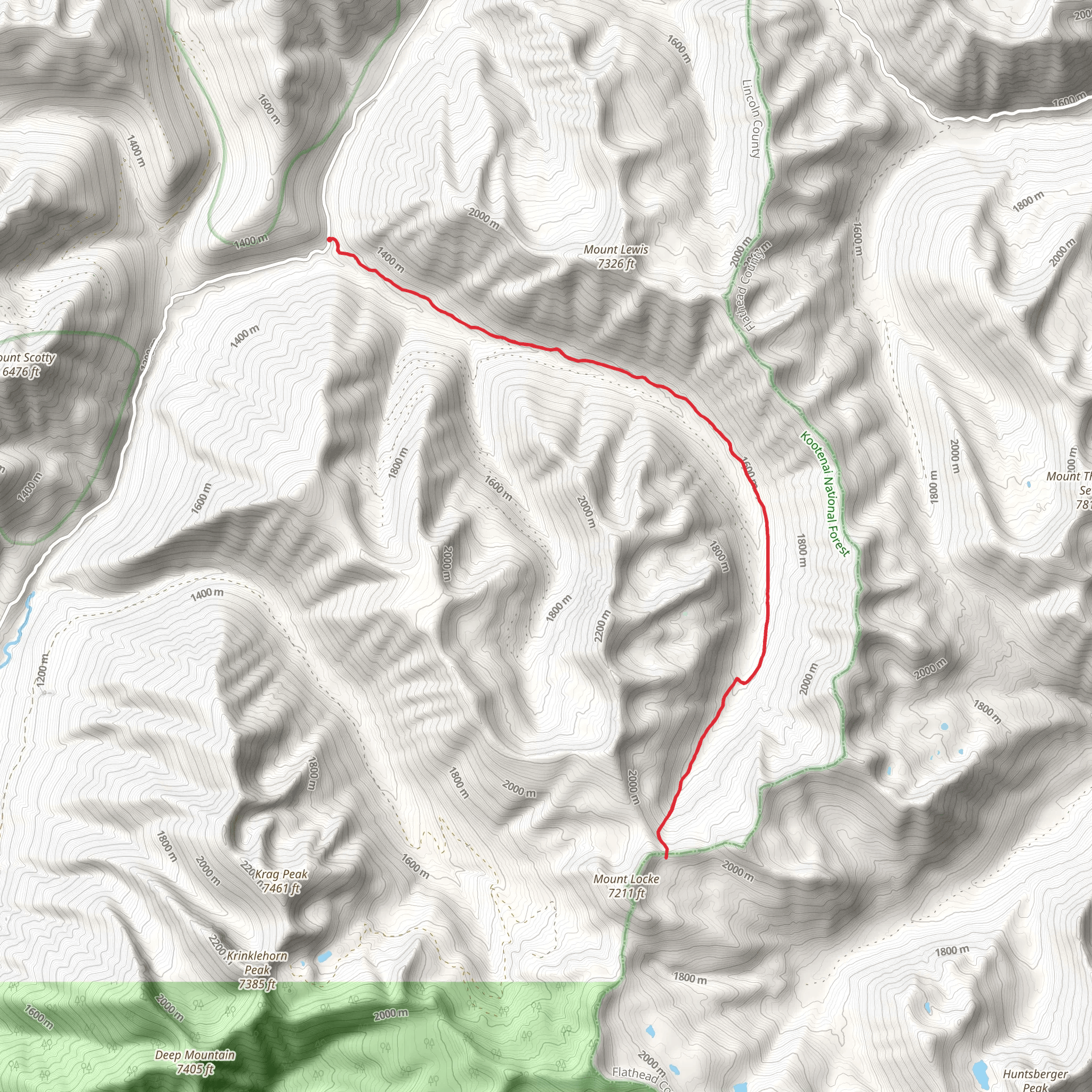 Blue Sky Trail mobile static map