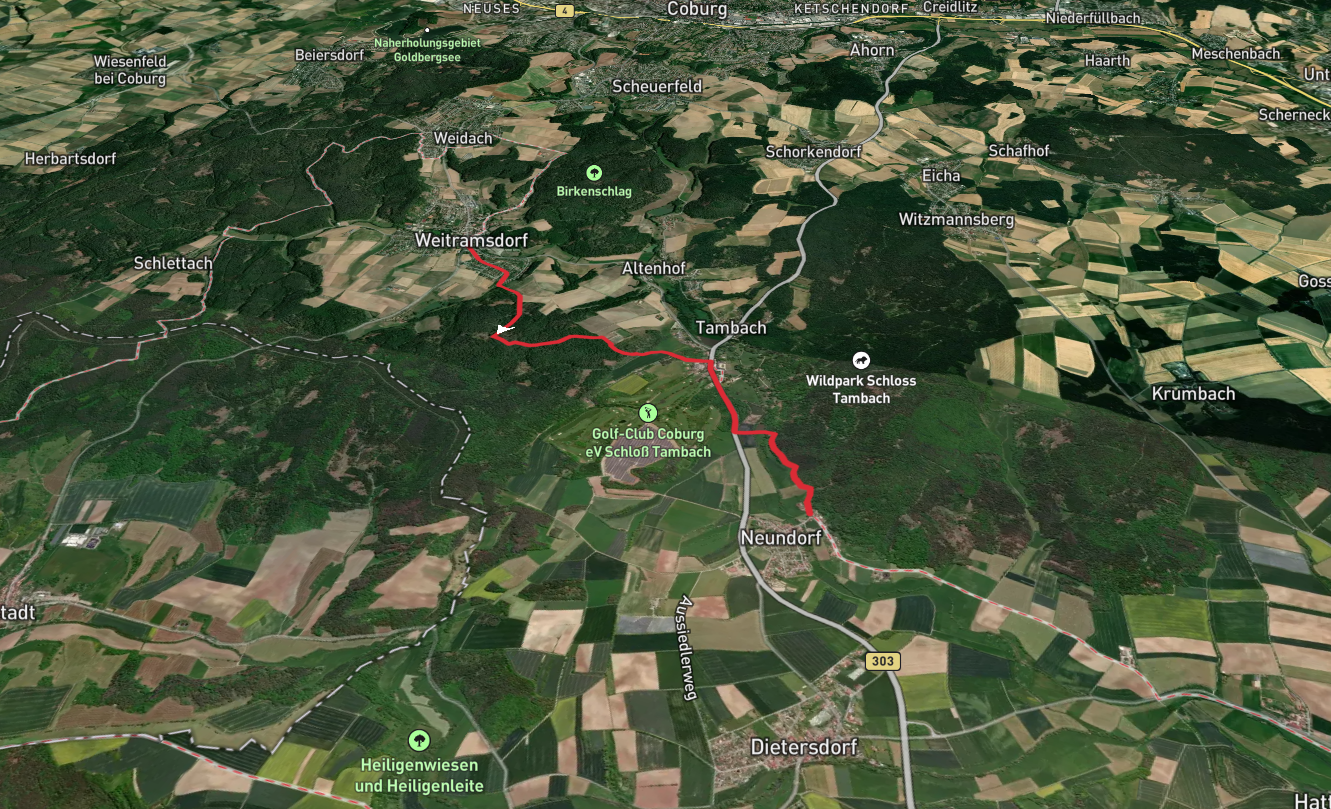 Tambacher Fischteiche via Saar Schlesien Weg