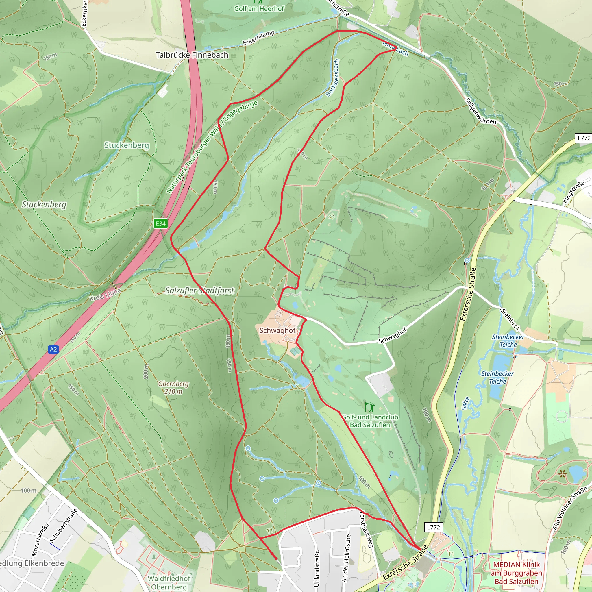 Bad Salzuflen Rundweg 4 mobile static map