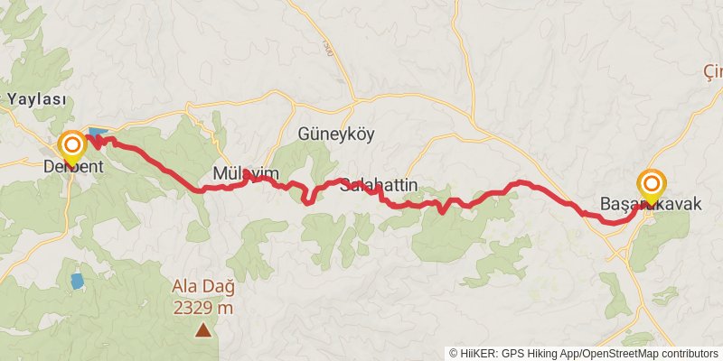 Sufi Trail stage 37 Map