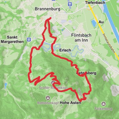Grober Riesenkopf Loop via Brannenberg mobile static map