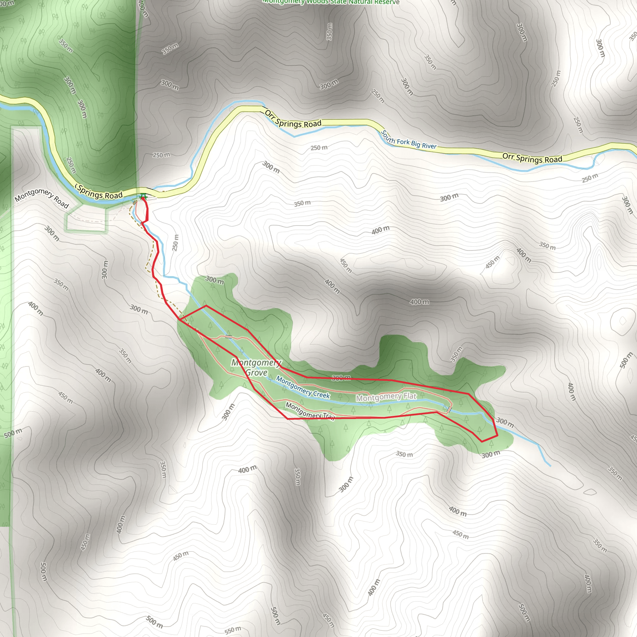 Montgomery Loop Trail mobile static map