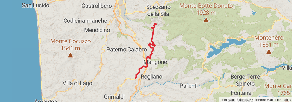 Sentiero Italia - Calabria Section stage 46 Map