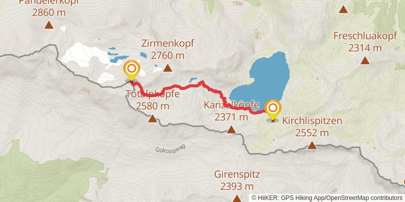 Walserweg spur 3 Map