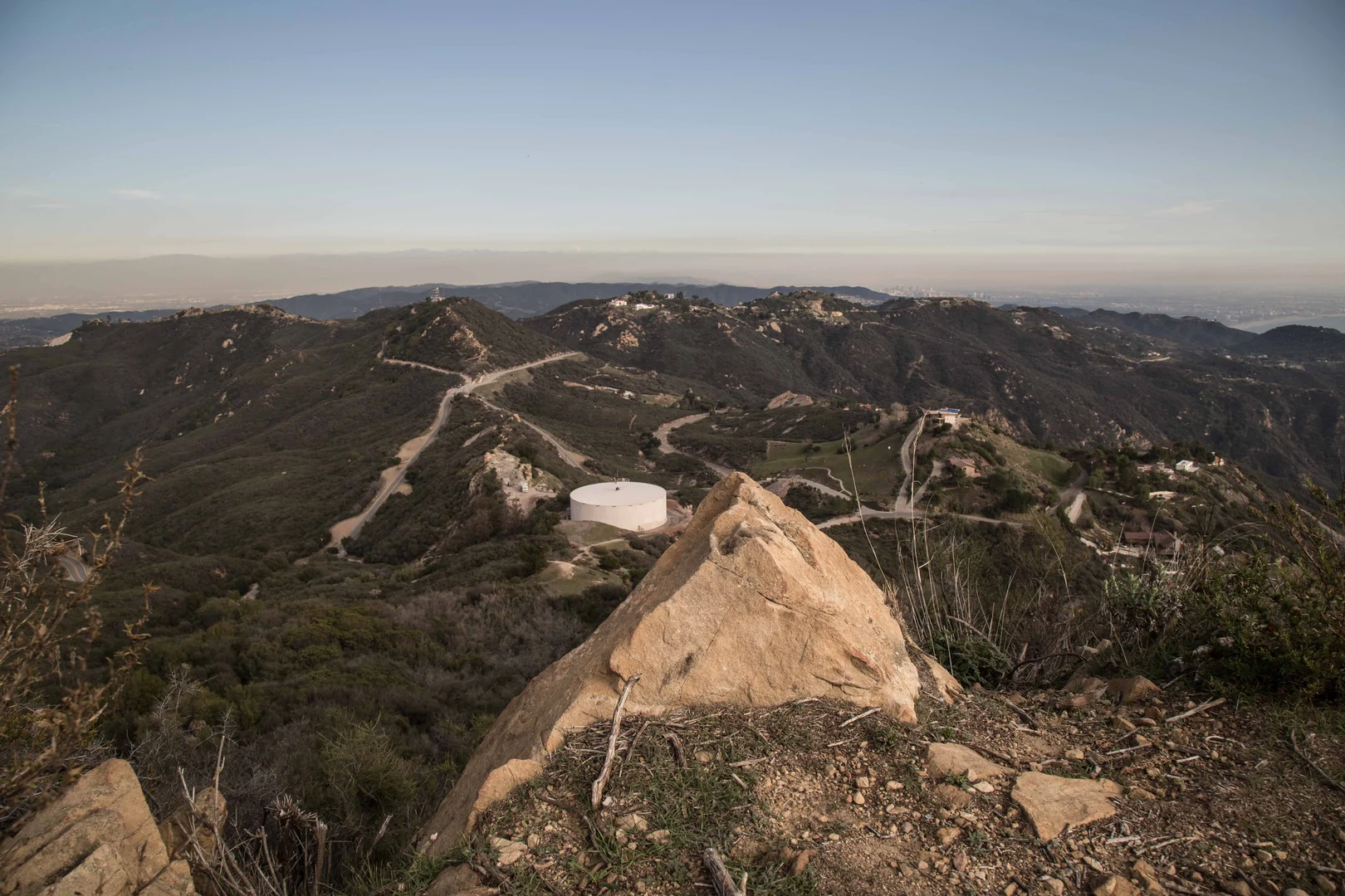 An image depicting the trail Backbone Trail and its surrounding area.