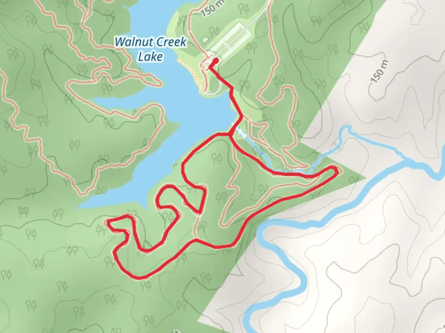 An image depicting the trail The Blue Wheel - Easy Loop and its surrounding area.