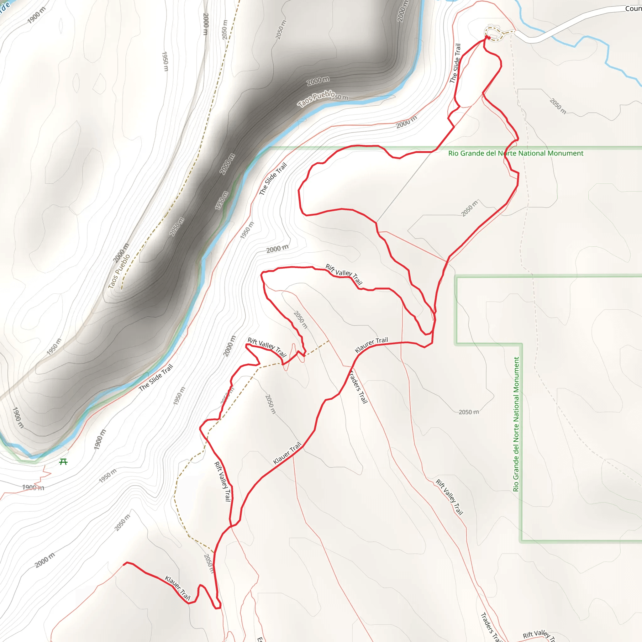 Rift Valley Trail and Klaurer Trail mobile static map