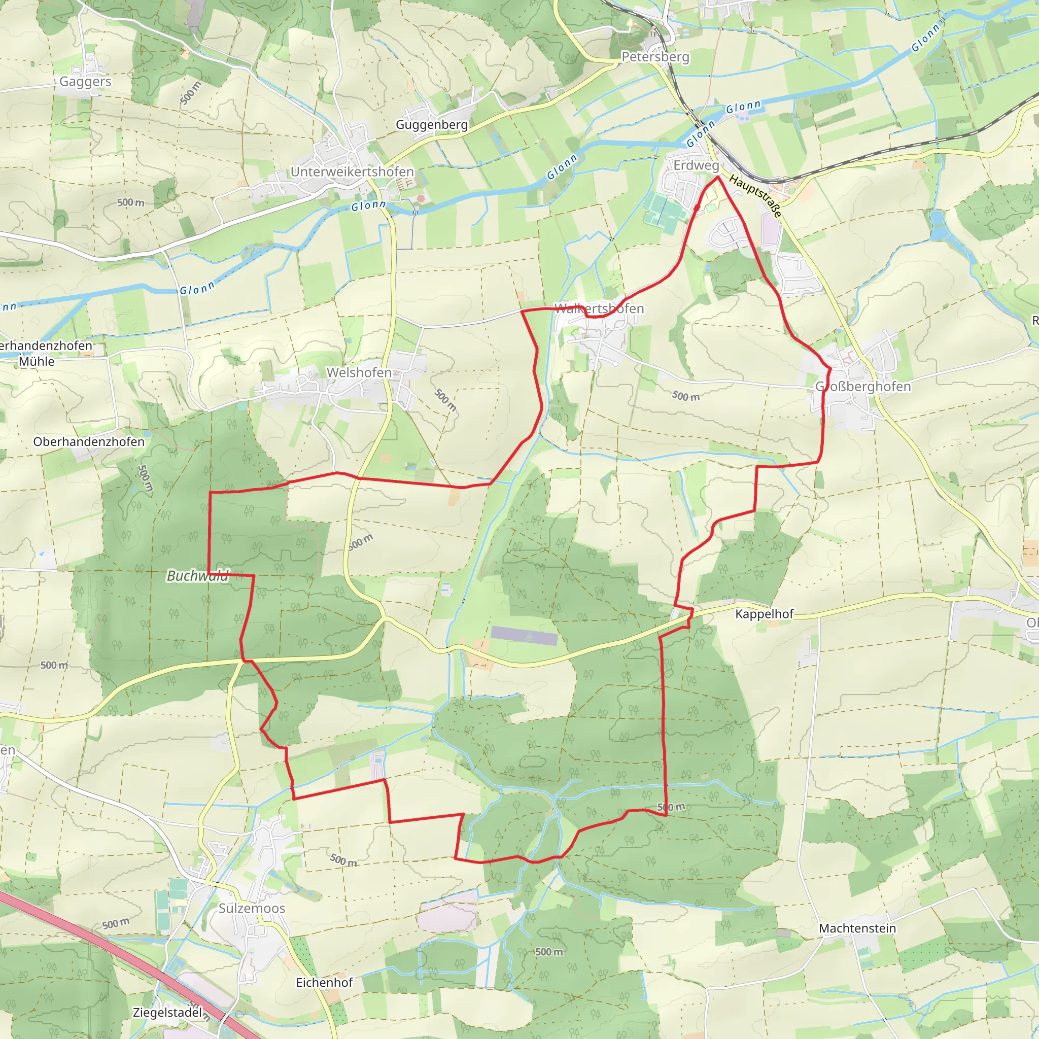 Erdweg and Altstetten Loop mobile static map