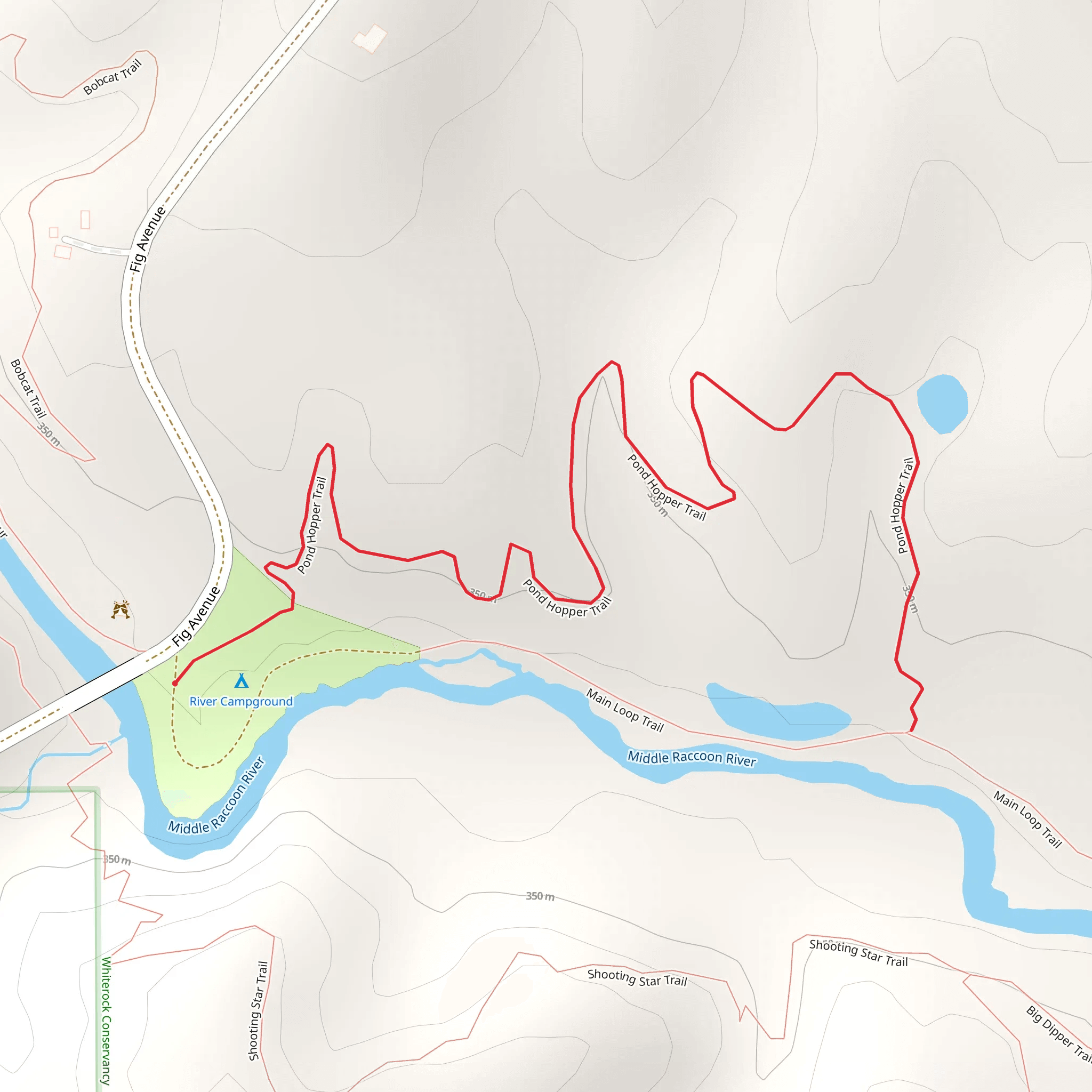 Pond Hopper Trail mobile static map