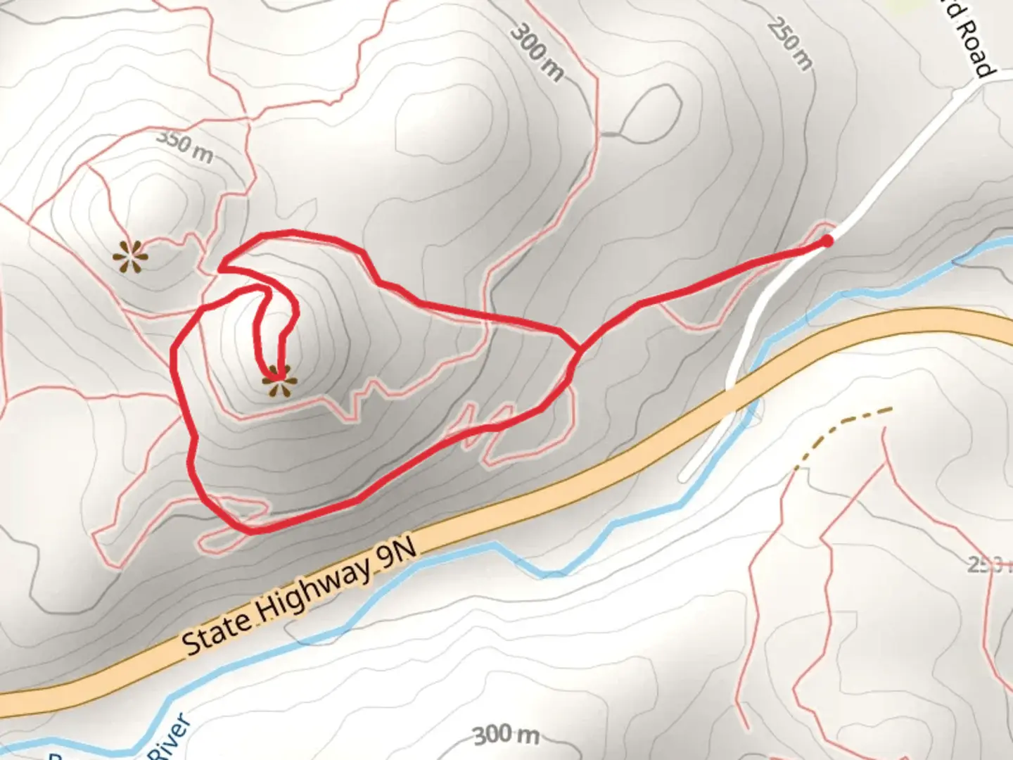 An image depicting the trail Col Holst and Blueberry Hill Loop and its surrounding area.
