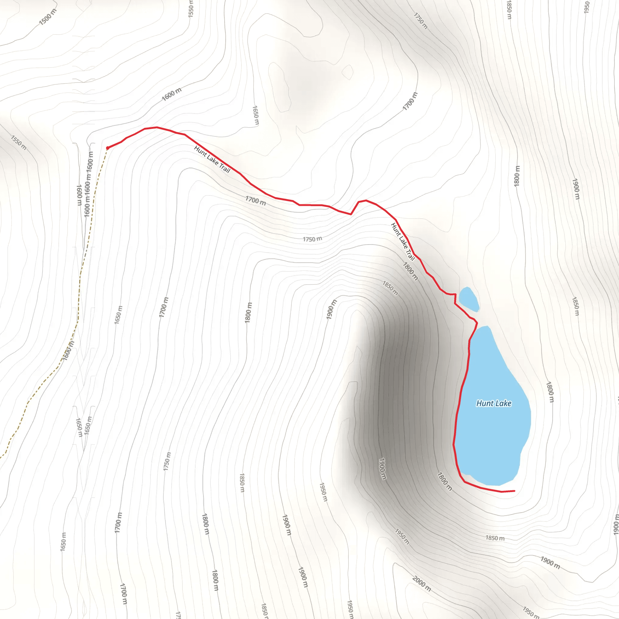 Hunt Lake Trail mobile static map