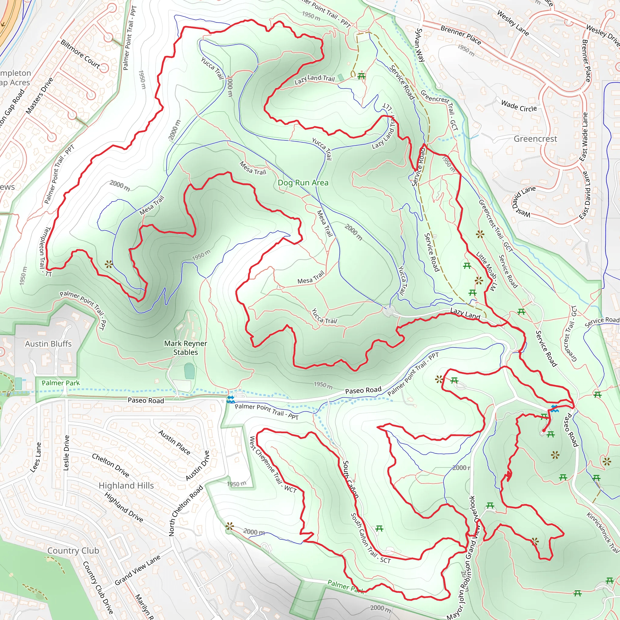 Dog Run Area - Palmer Park Loop mobile static map